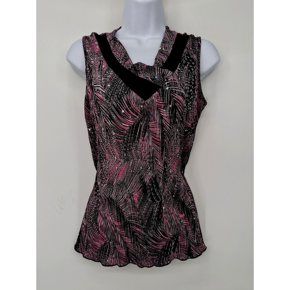 Vintage y2k Babydoll Top Small Red Black Floral Cottagecore embed Speechless